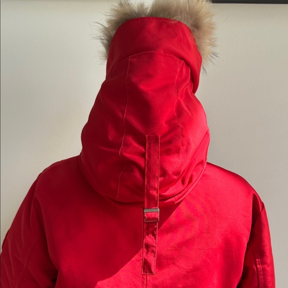 Canada Goose Women’s Goosedown Feathers Real Fur Ski Jacket Outerwear Small Red - Picture 8 of 16